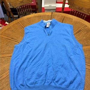 Hogan Blue Zip Up Sweater Vest